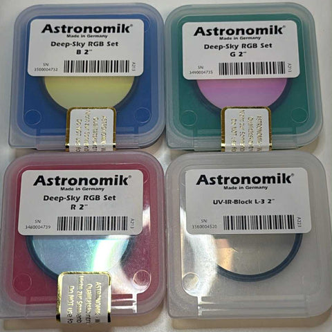 Used Astronomik Deep-Sky RGB Filterset + L-3 UV/IR cut, 2", M48