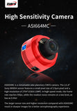 ZWO ASI664MC high sensitivity planetary camera with Sony IMX664 sensor, 4.15MP, 95fps, 0.46e read noise