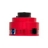 Side view of the ASI662MC showing the USB 3.0 port, ST4 guide port and front nosepiece thread