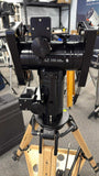 Rowan AZ100 mount head w/encoders, dual motor drives, dual saddles, pan/tilt handle, on Berleback UNI-18 tripod