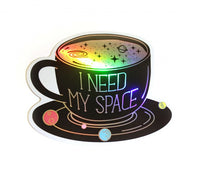 Space Coffee Holographic Sticker