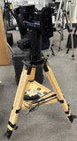 Rowan AZ100 mount head w/encoders, dual motor drives, dual saddles, pan/tilt handle, on Berleback UNI-18 tripod