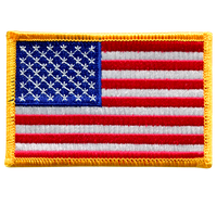 American Flag - Gold Border