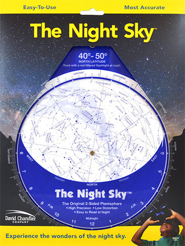 The Night Sky Planisphere 40-50 - Large